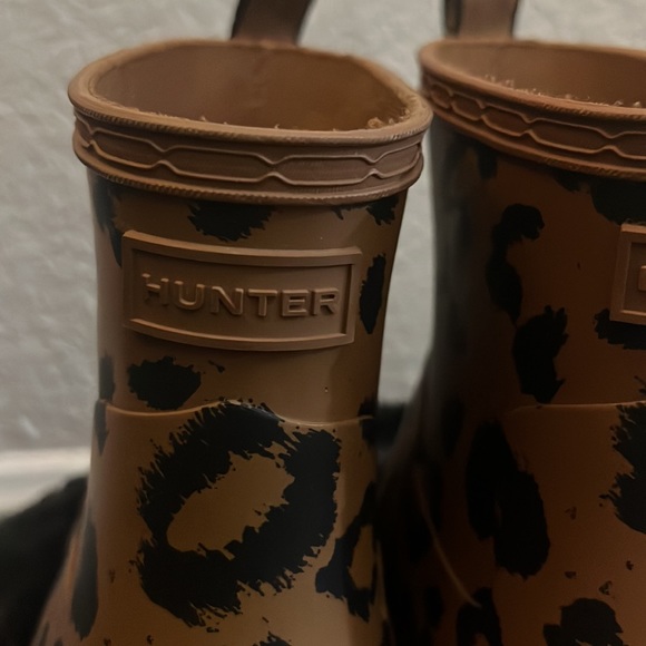 leopard print hunter rain boots